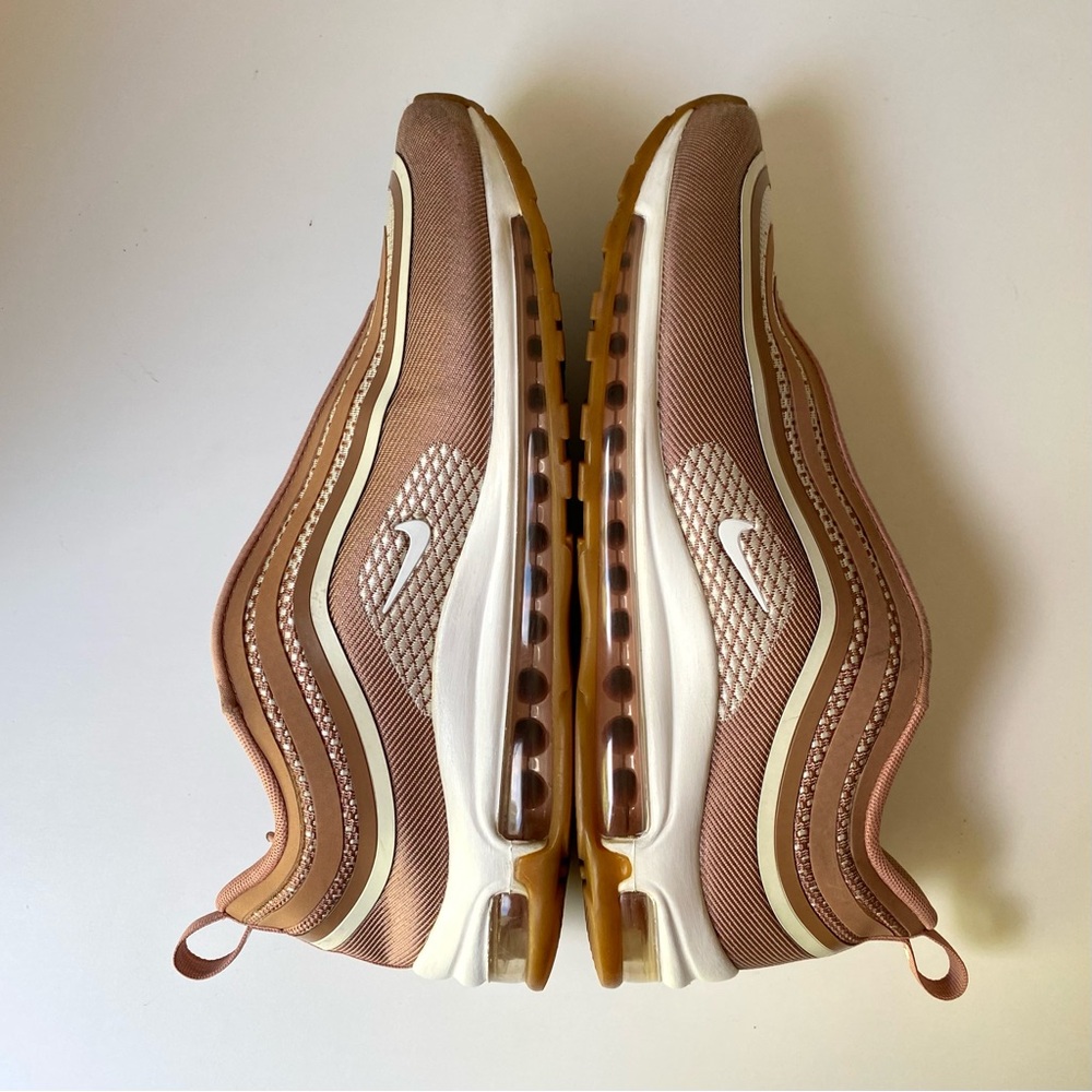 Nike Women's Air Max 97 Slip-On Sneakers Pink Tan White - Picture 7 of 14
